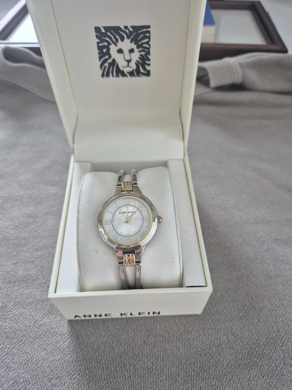 Anne Klein Women's Two-Tone Silver and Gold Bracelet Watch